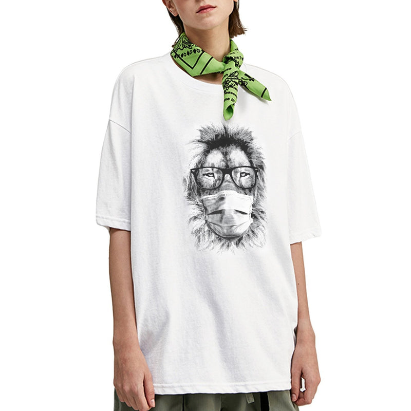 Masked Fashion Lion Oversized T-Shirt