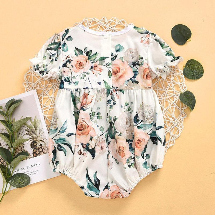Bloemenprint bodysuit voor babymeisje 