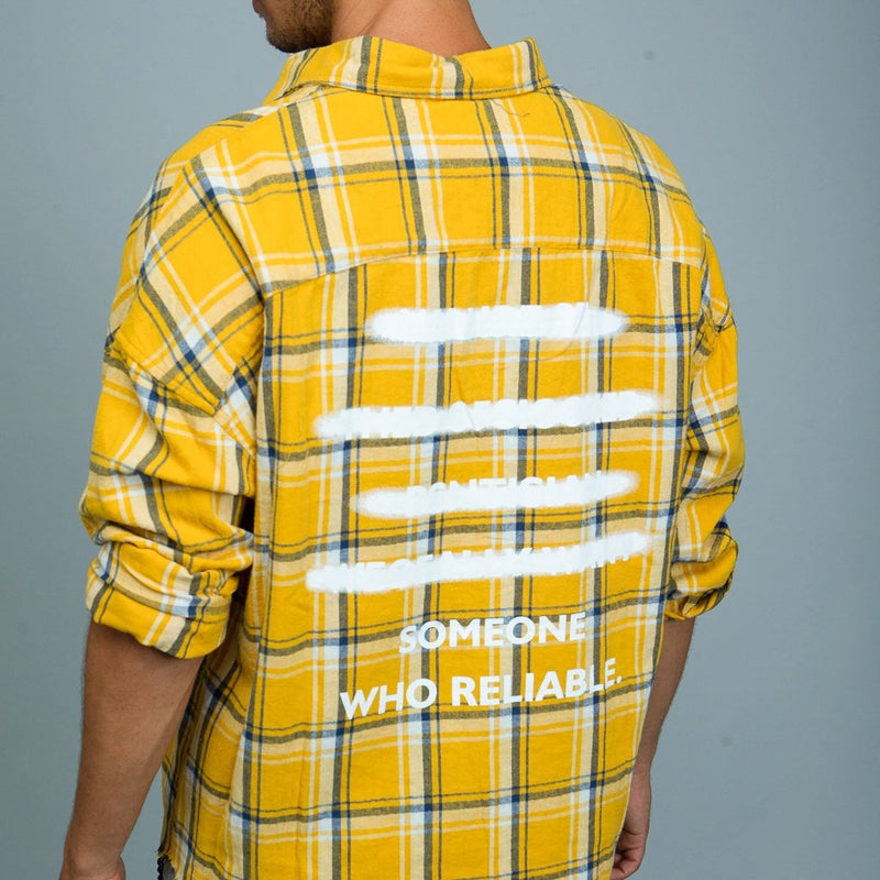Graffiti Back Button Shirt