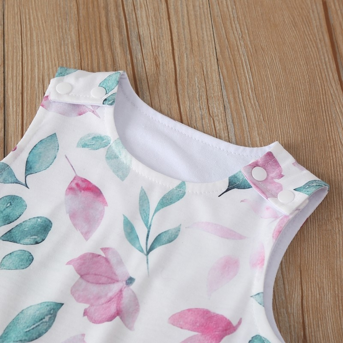 Bloemenpatroon bodysuits voor baby 