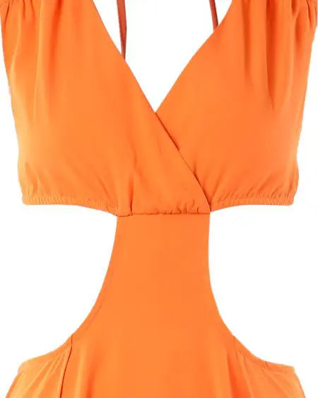 Maxi Dress with Cutouts & Thigh Slit