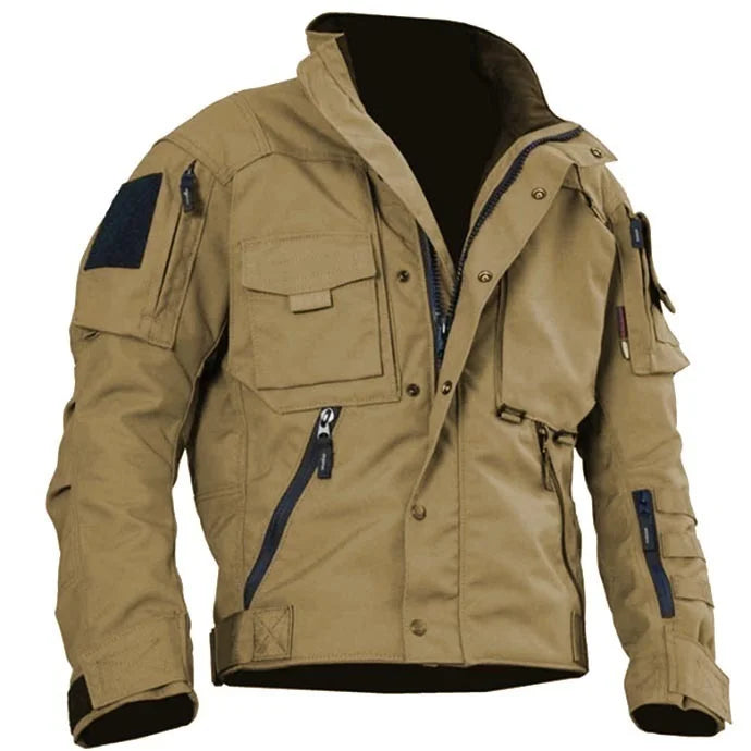 Men's Durable All-Terrain Tactical Jacket with Articulated Padding