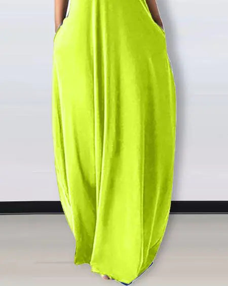 Casual jurk met korte mouwen en zakdetail 