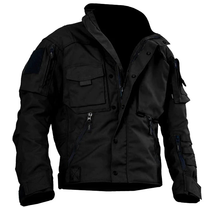 Men's Durable All-Terrain Tactical Jacket with Articulated Padding