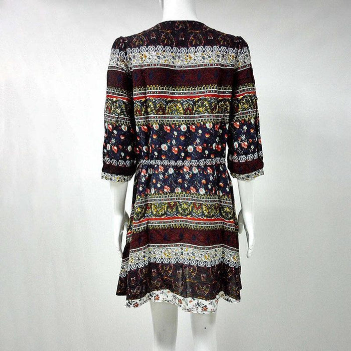 Vestido maxi playero corto bohemio