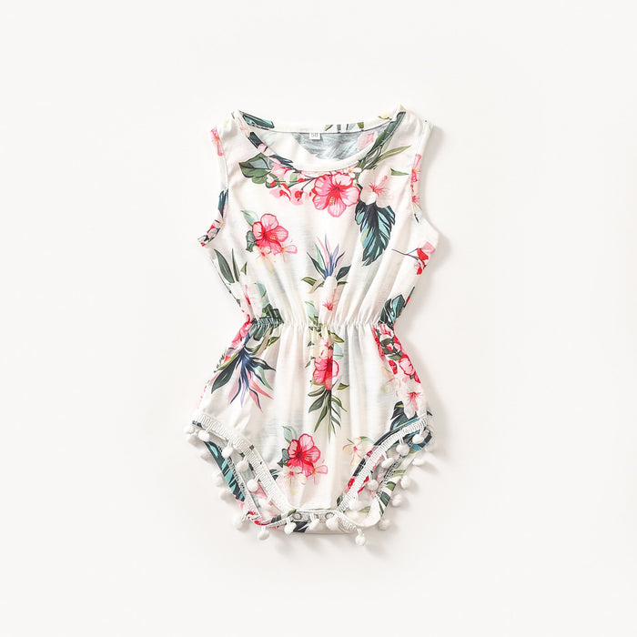 Floral Printed Vest Matching Dresses