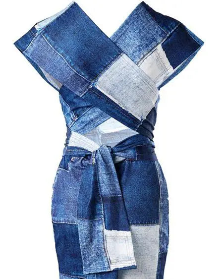 Midi Dress with Abstract Print & Cap Sleeves