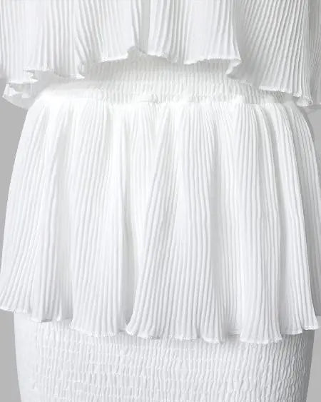 Layered Bandeau Dress with Ruffled Hem