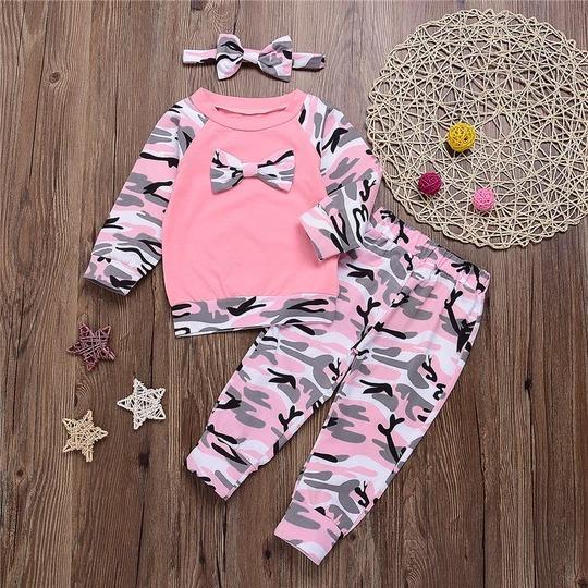 Camouflage Hoodie with Drawstring Pants Set