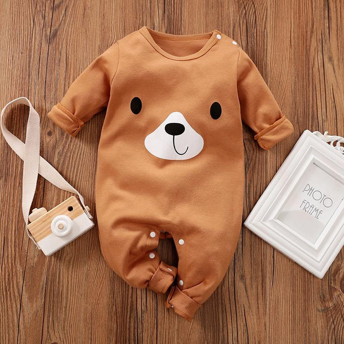 Baby Cute Bear Design Long-sleeve Jumpsuit