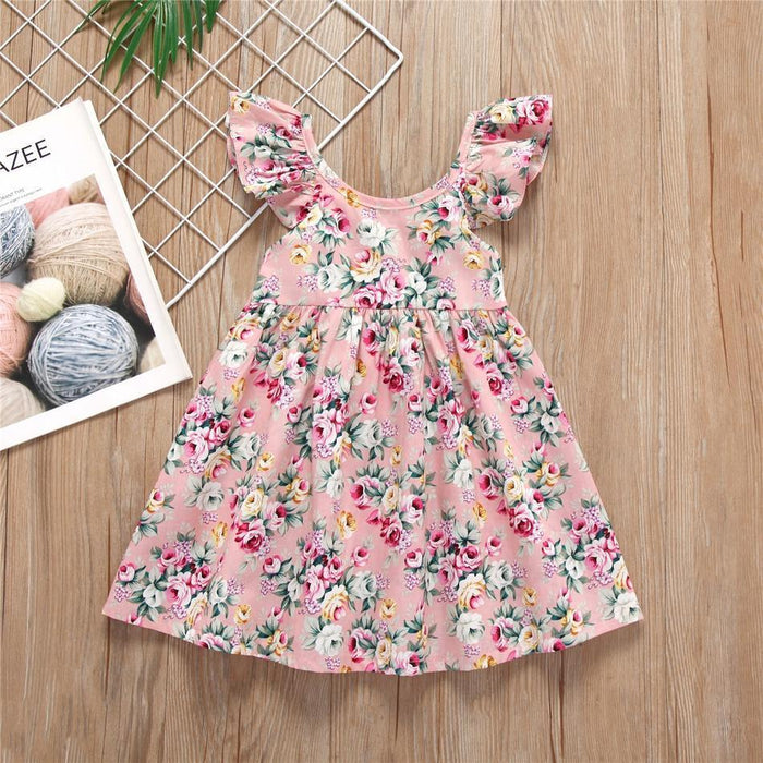 Baby Flounced Floral Dresses