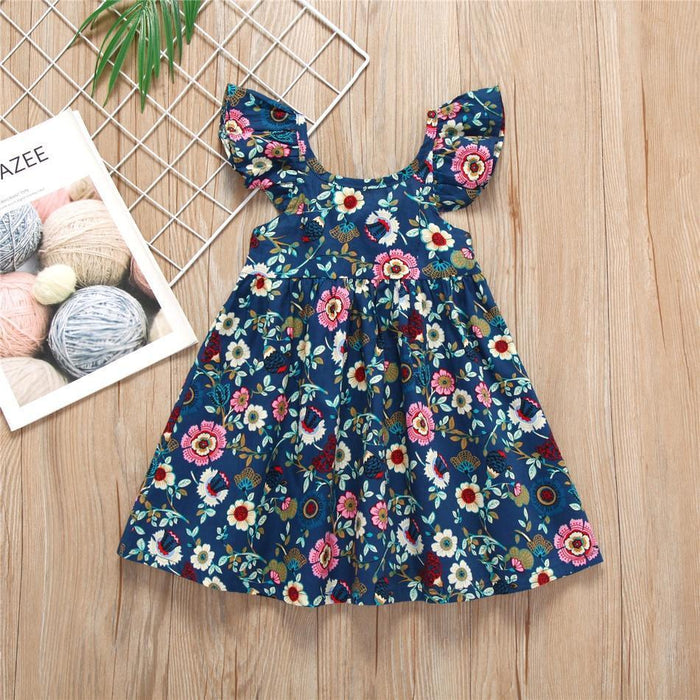 Baby Flounced Floral Dresses