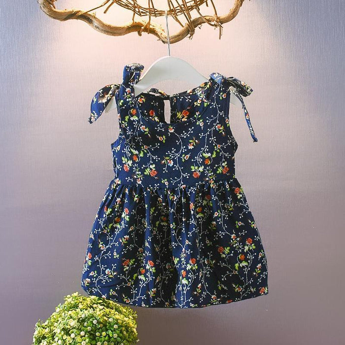 Vestido con estampado floral para bebé/niño pequeño