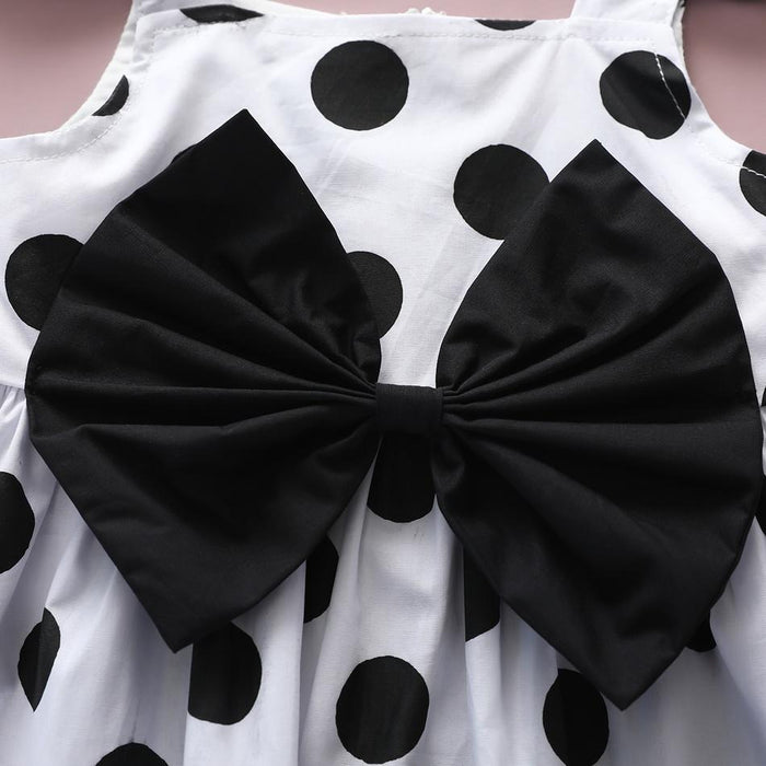 Baby / Toddler Polka Dots Flutter-sleeve Dress