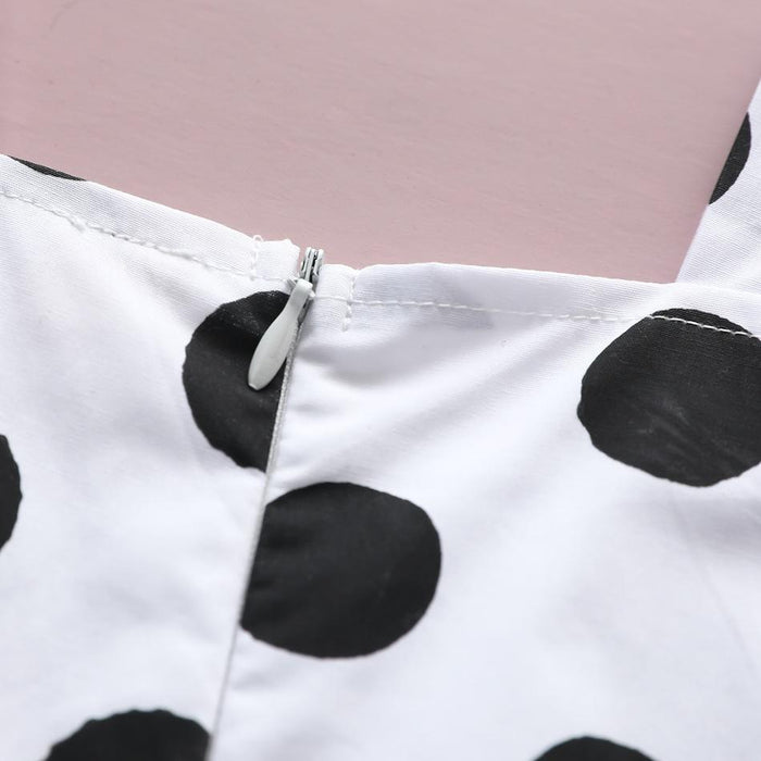 Baby / Toddler Polka Dots Flutter-sleeve Dress