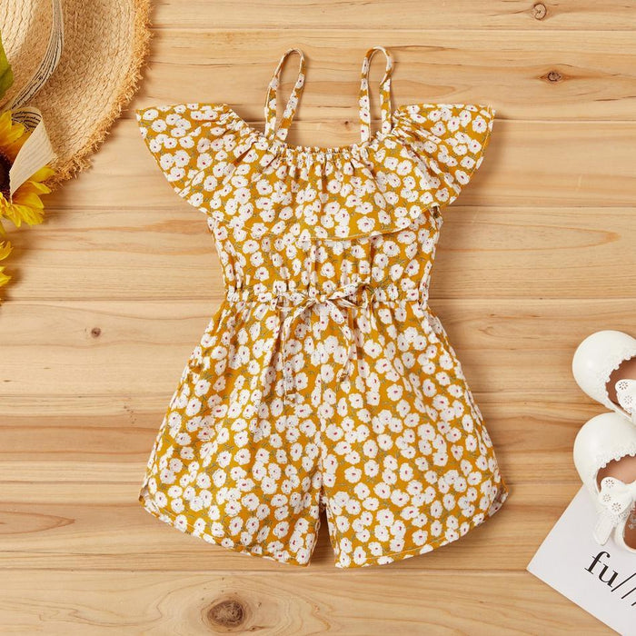 Baby-/peutermeisjes Onesies met mooie bloemen en volantkraag