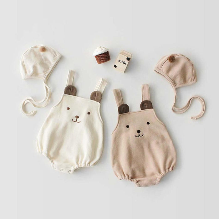 Baby 3D Bear Overalls Bodysuit and Hat