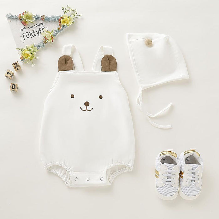 Baby 3D Bear Overalls Bodysuit and Hat