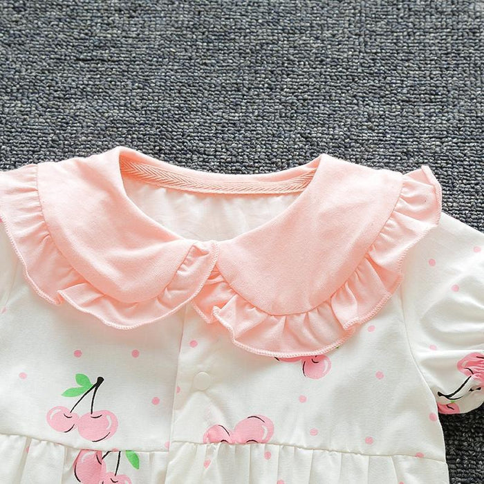 Baby Pretty Cherry Allover Doll Collar Bodysuits