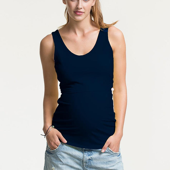 Fashionable Solid Round Neck Nursing Tank