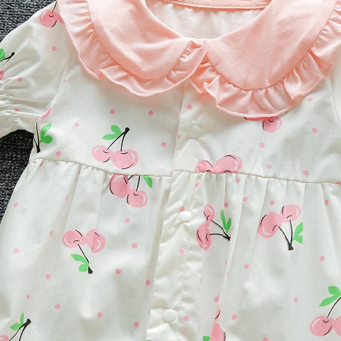 Baby Pretty Cherry Allover Doll Collar Bodysuits