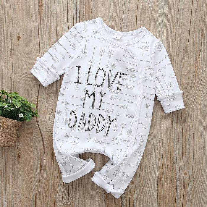 Baby I LOVE MY DADDY or THE APPLE OF MY MUMMY'S EYE Letter Print Jumpsuits
