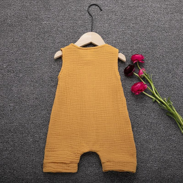 Baby/Toddler's Seven Color Solid Round-collar Sleeveless Bodysuit