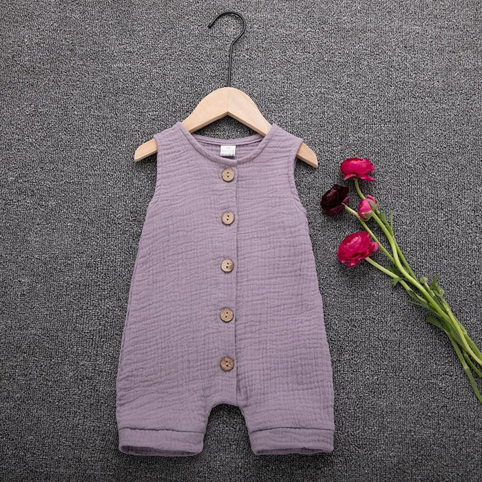 Baby/Toddler's Seven Color Solid Round-collar Sleeveless Bodysuit