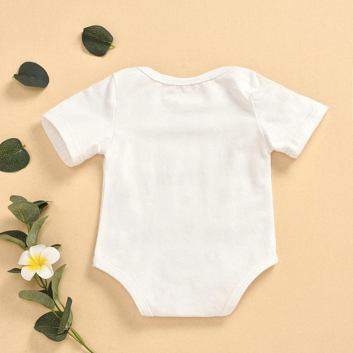 Baby Boy / Girl Letter Print Short-sleeve Romper