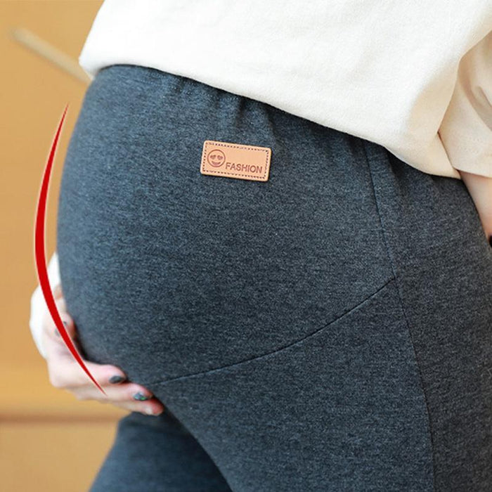 Casual Solid Maternity Belly Care Leggings