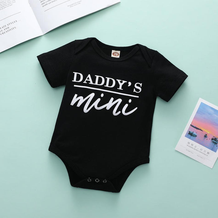 Baby Boy / Girl Letter Print Short-sleeve Romper