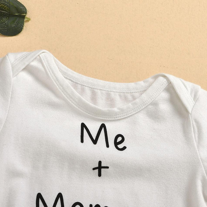 Rompertje met korte mouwen voor babyjongen/meisje met letterprint