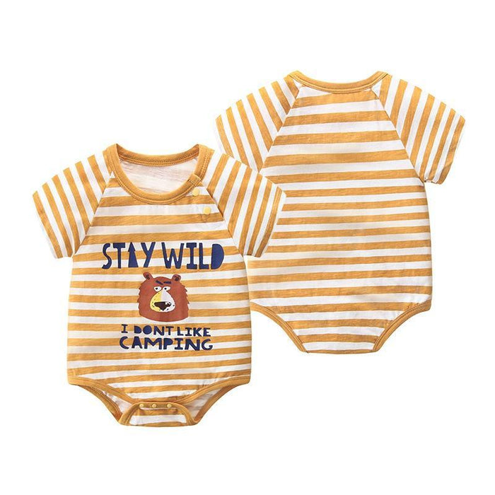 Baby STAY WILD Slogan Lion Print Bodysuit