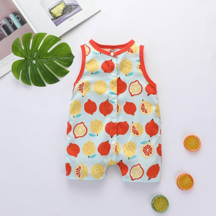 Baby Lemon Allover Sleeveless Bodysuits