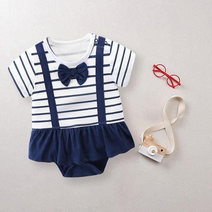 Baby Bowknot Decor Strapless Rompers