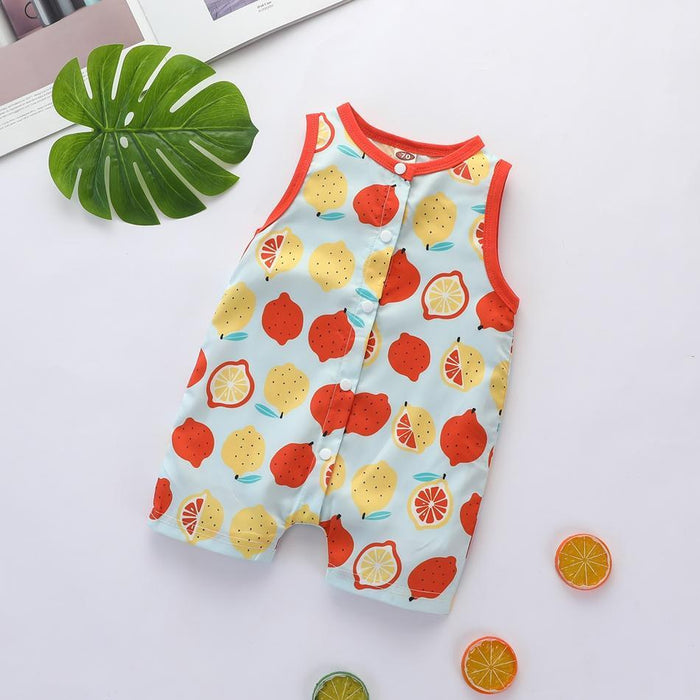 Baby Lemon Allover Sleeveless Bodysuits