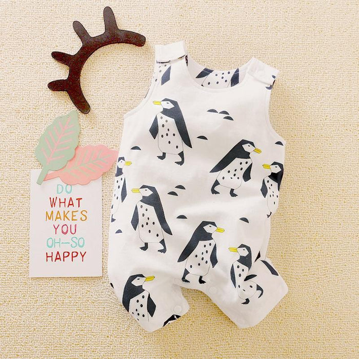 Baby Penguin Sleeveless Romper