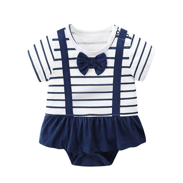 Baby Bowknot Decor Strapless Rompers