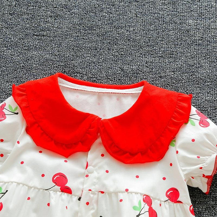 Baby Pretty Cherry Allover Doll Collar Bodysuits