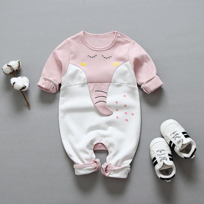 Baby Lovely Elephant Print Comfy Jumpsuit