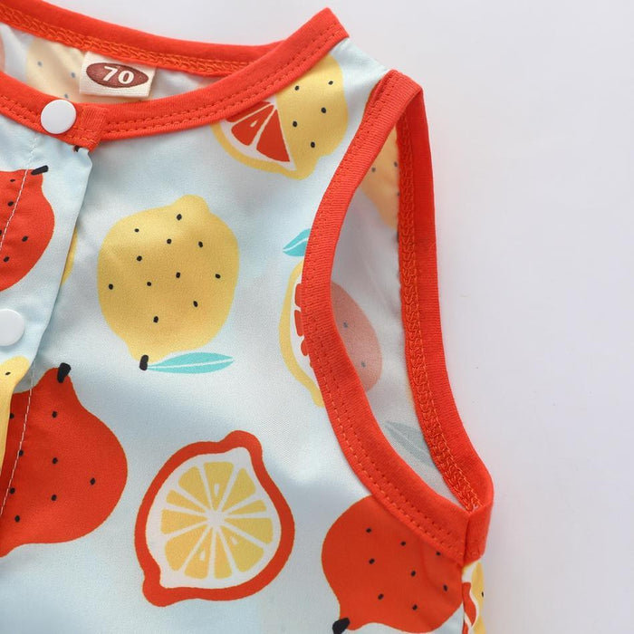 Baby Lemon Allover Sleeveless Bodysuits