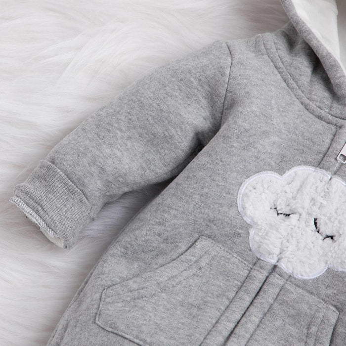 Monos con capucha de nube adorable para bebé
