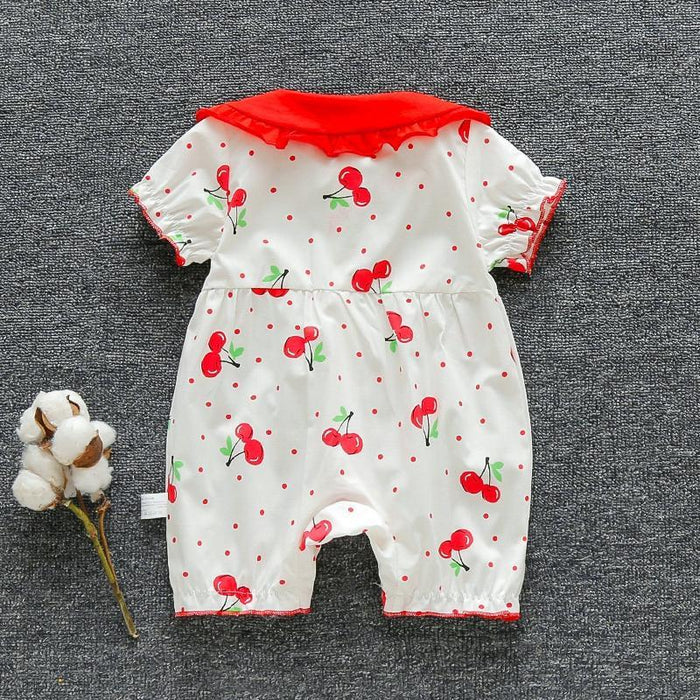 Baby Pretty Cherry Allover Doll Collar Bodysuits