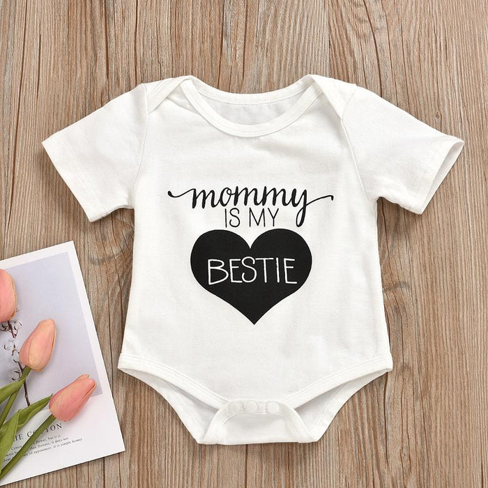 Baby Boy Letter Print Short-sleeve Romper