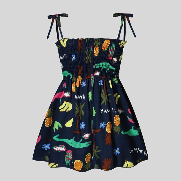 Baby Cartoon Print Jersey Dresses