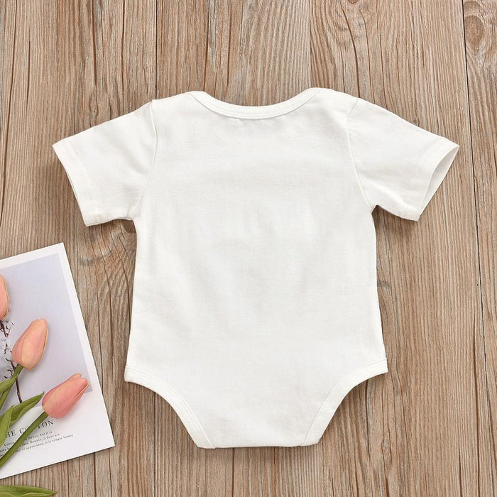 Baby Boy Letter Print Short-sleeve Romper