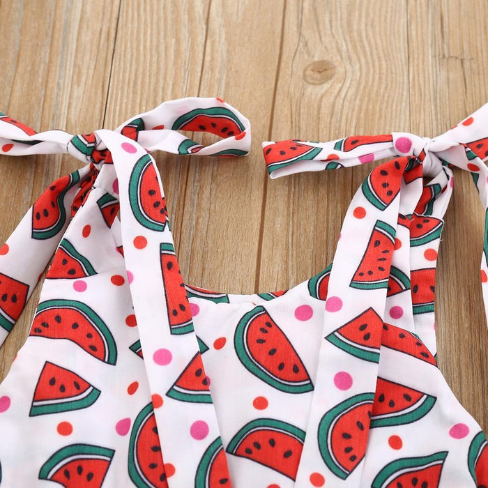 Baby Stylish Watermelon Allover Strappy Rompers