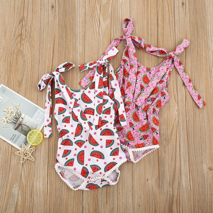 Baby Stylish Watermelon Allover Strappy Rompers