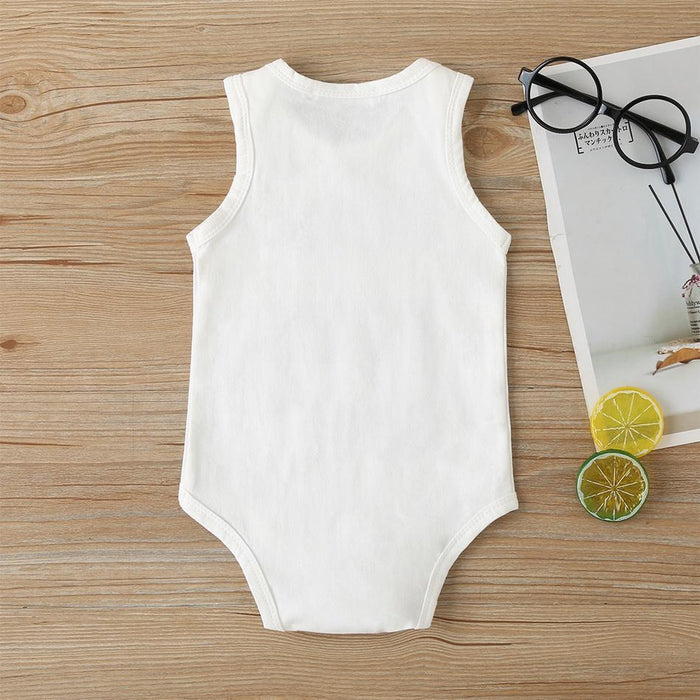 Baby Boy / Girl Letter Print Sleeveless Romper