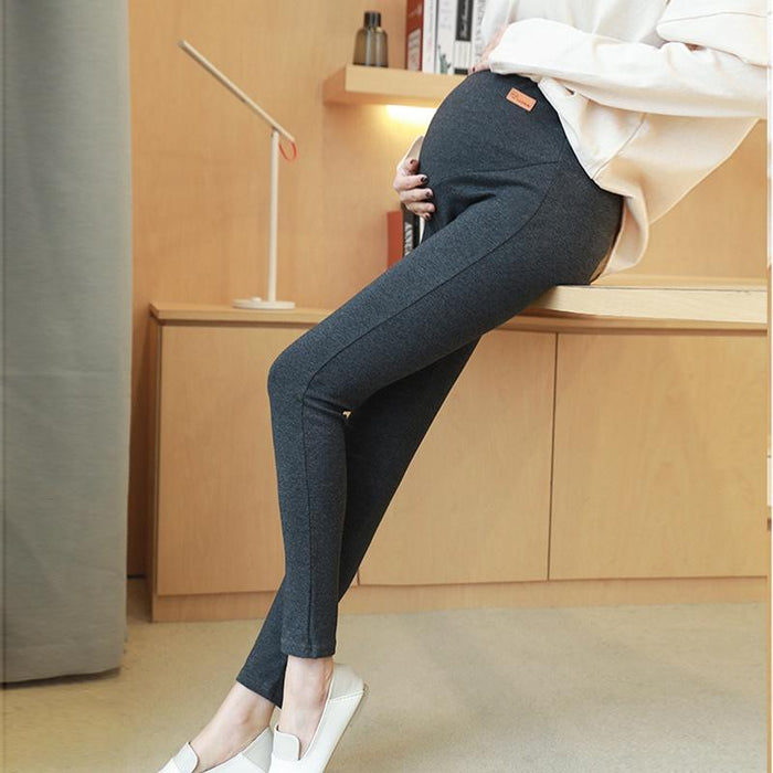 Casual Solid Maternity Belly Care Leggings